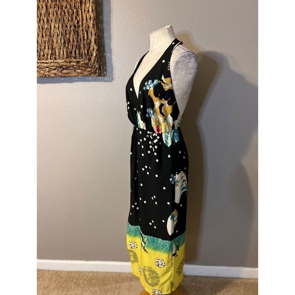 ZARA Dress S Small Strappy Open Back Floral Midi Summer Resort Cruise - Picture 6 of 10